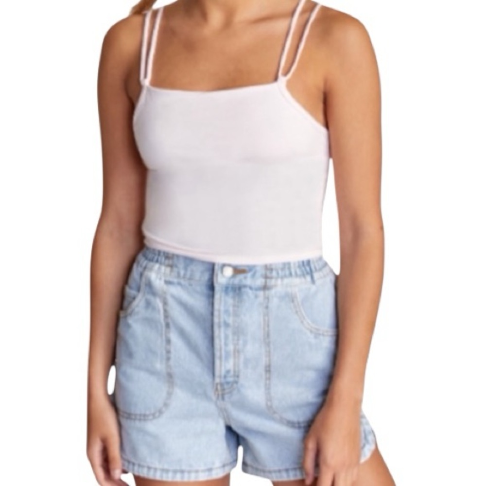 RVCA Canary Cami Tank Y2K Soft Girl Light Pink Medium